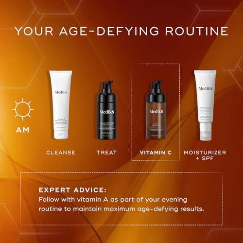 Medik8 C-Tetra - Brightening, Balancing, Plumping Daily Vitamin C Face Serum - Firms and Smooths Fine Lines and Wrinkles - With Squalane - 1.0 oz