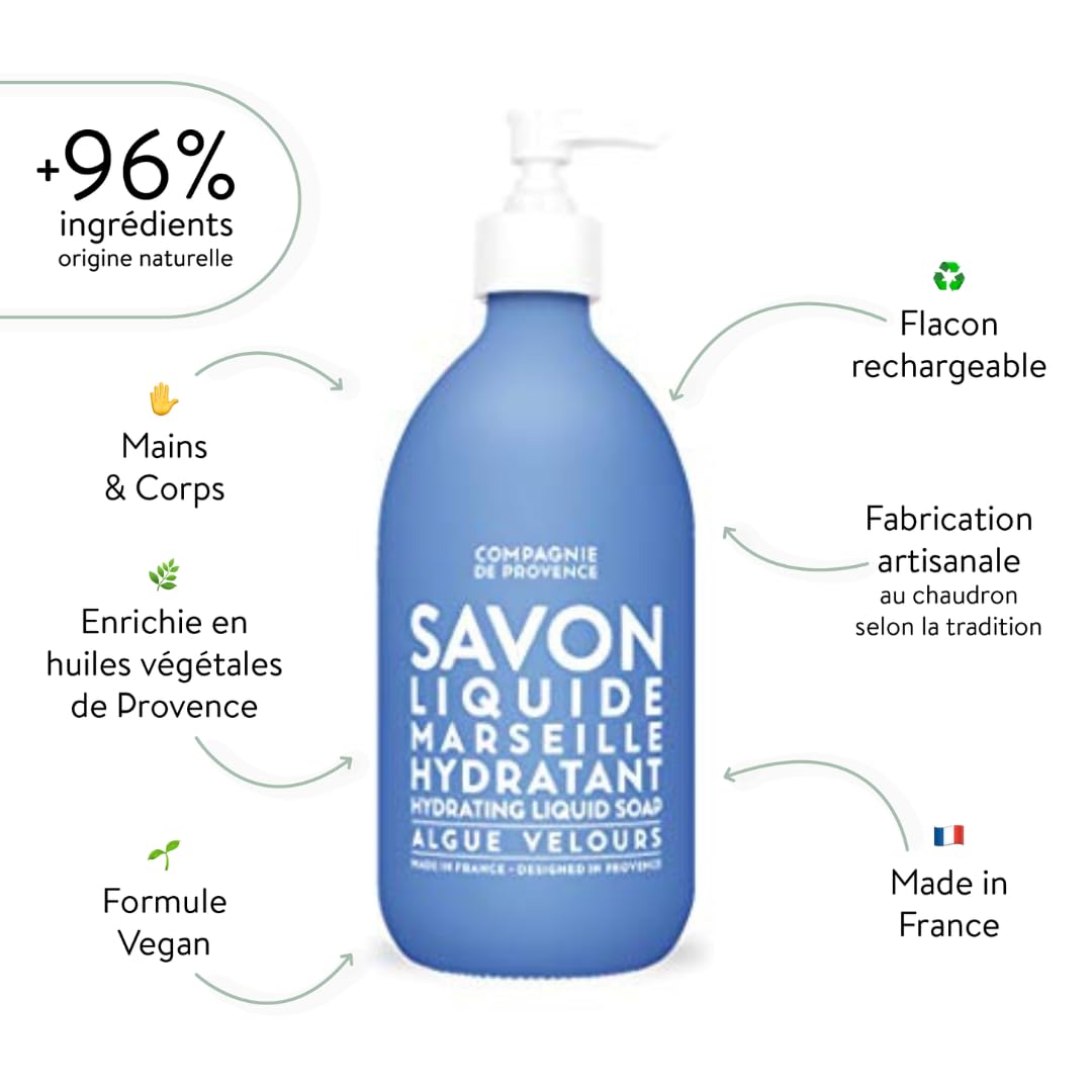 Compagnie de Provence Savon de Marseille, Velvet Seaweed, 10 Fl Oz