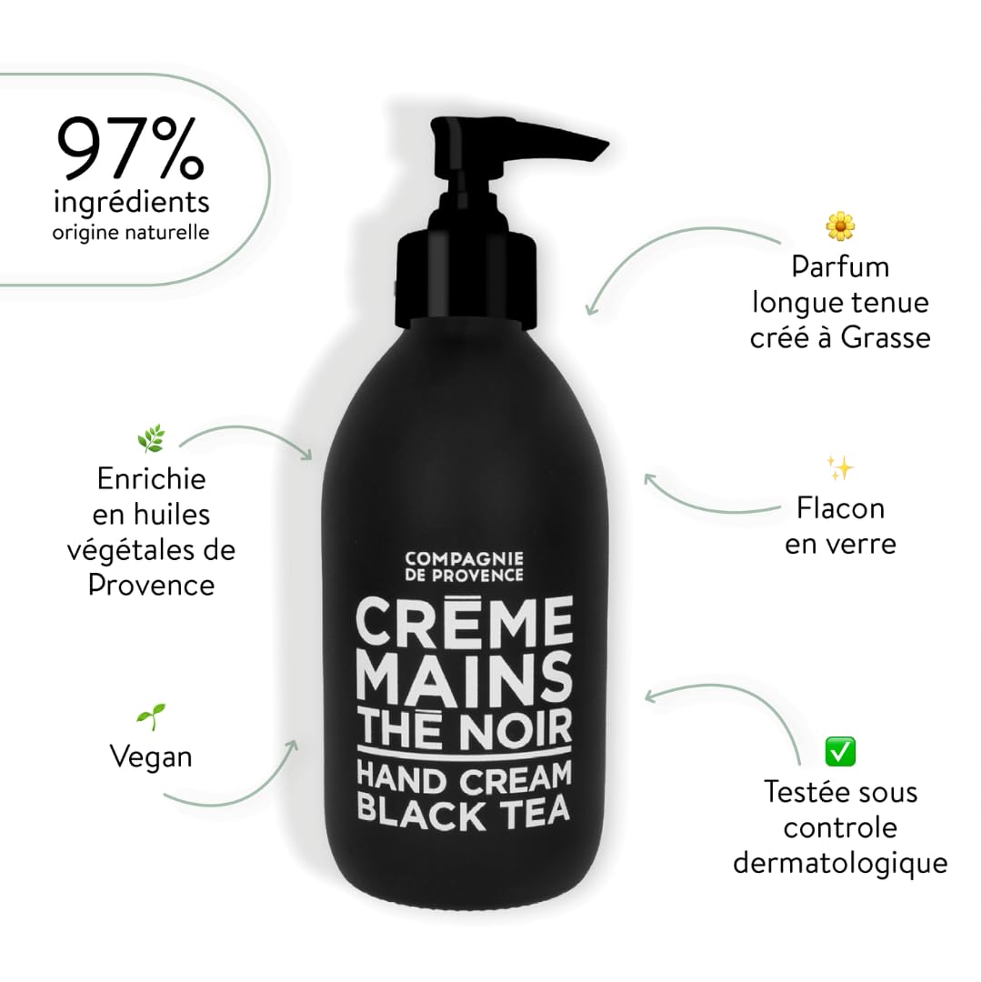 Compagnie de Provence Luxury Hand Cream - Black Tea - 10 Fl Oz