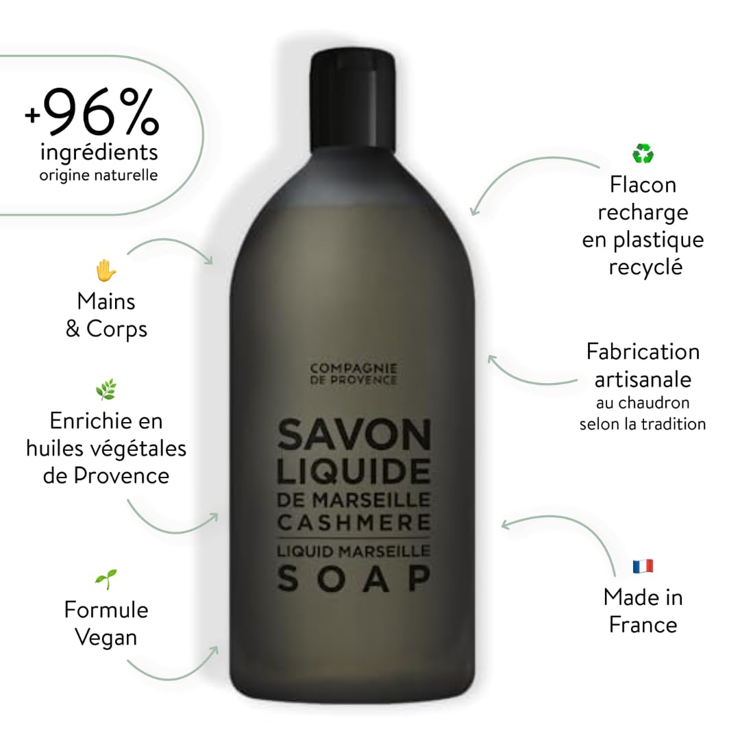 Compagnie de Provence Savon de Marseille Liquid Soap, 10 Fl Oz