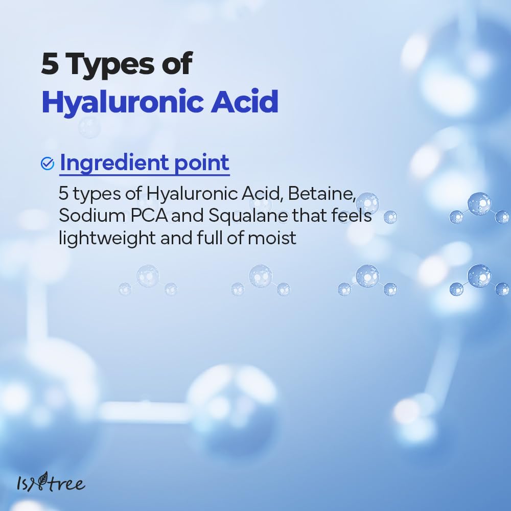 IsNtree Hyaluronic Acid Aqua Gel Cream 100ml, 3.38 fl oz | Korean Skincare | Lightweight Moisturizer | Quick-Absorbing Hydration | For Oily to Combination Skin