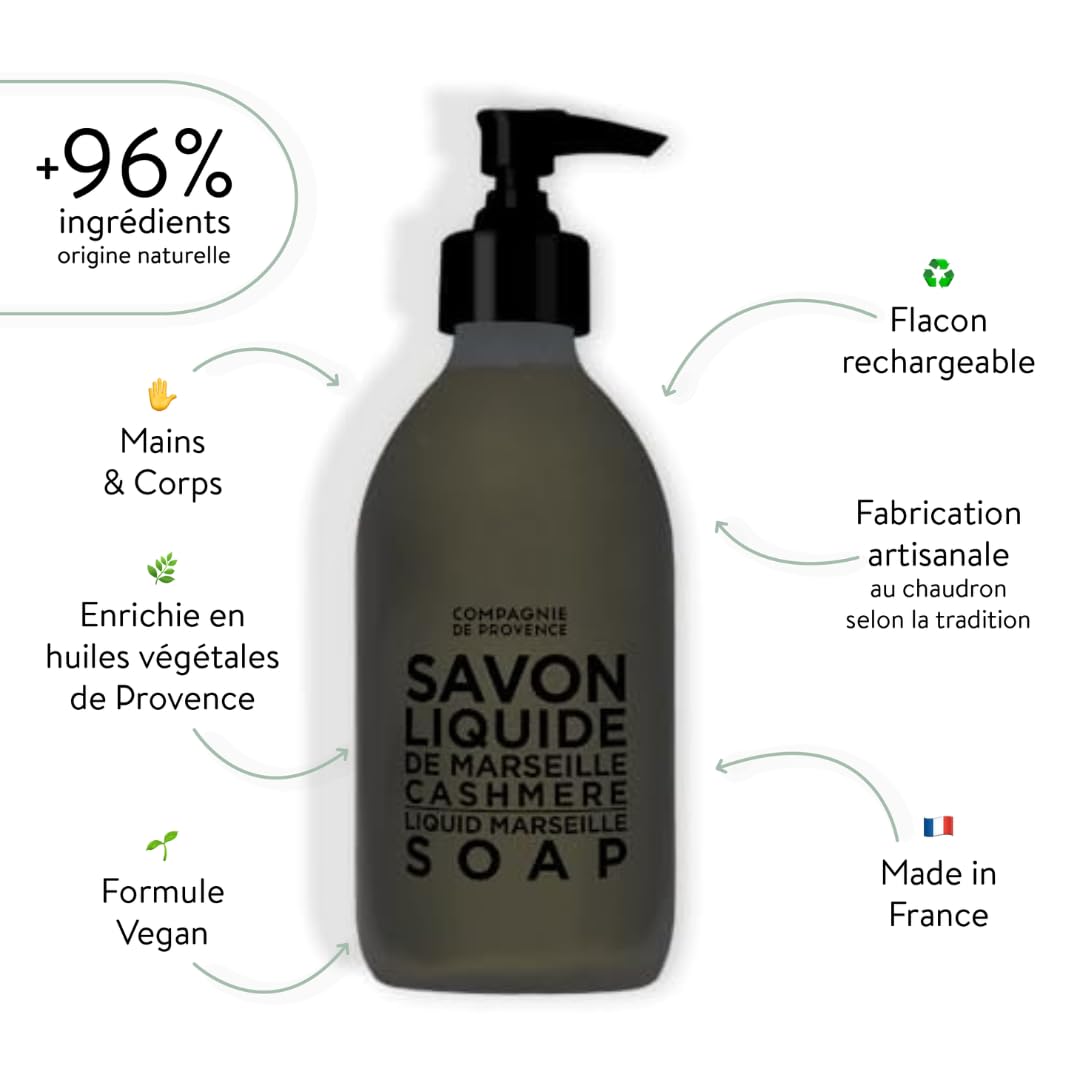 Compagnie de Provence Savon de Marseille Liquid Soap, 10 Fl Oz