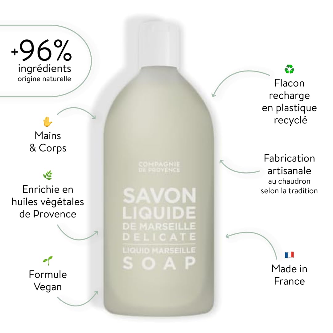 Compagnie de Provence Savon de Marseille Liquid Soap, 10 Fl Oz