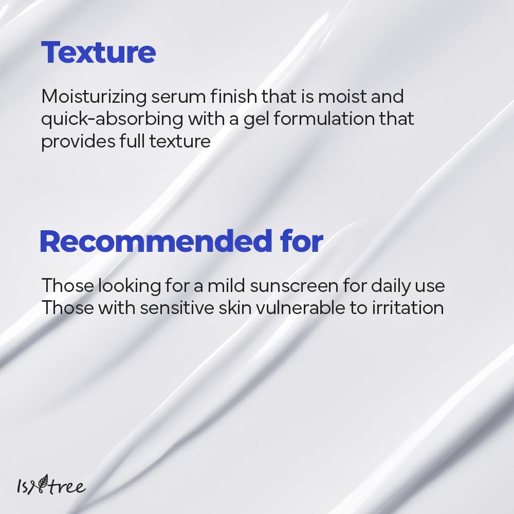 ISNTREE Hyaluronic Acid Daily Sun Gel 50ml, 1.69 fl oz | SPF 30 | Korean Skincare | Moisturizing | No White Cast | Lightweight | Mild Formula | Daily SPF | Korean Sunscreen | Broad Spectrum