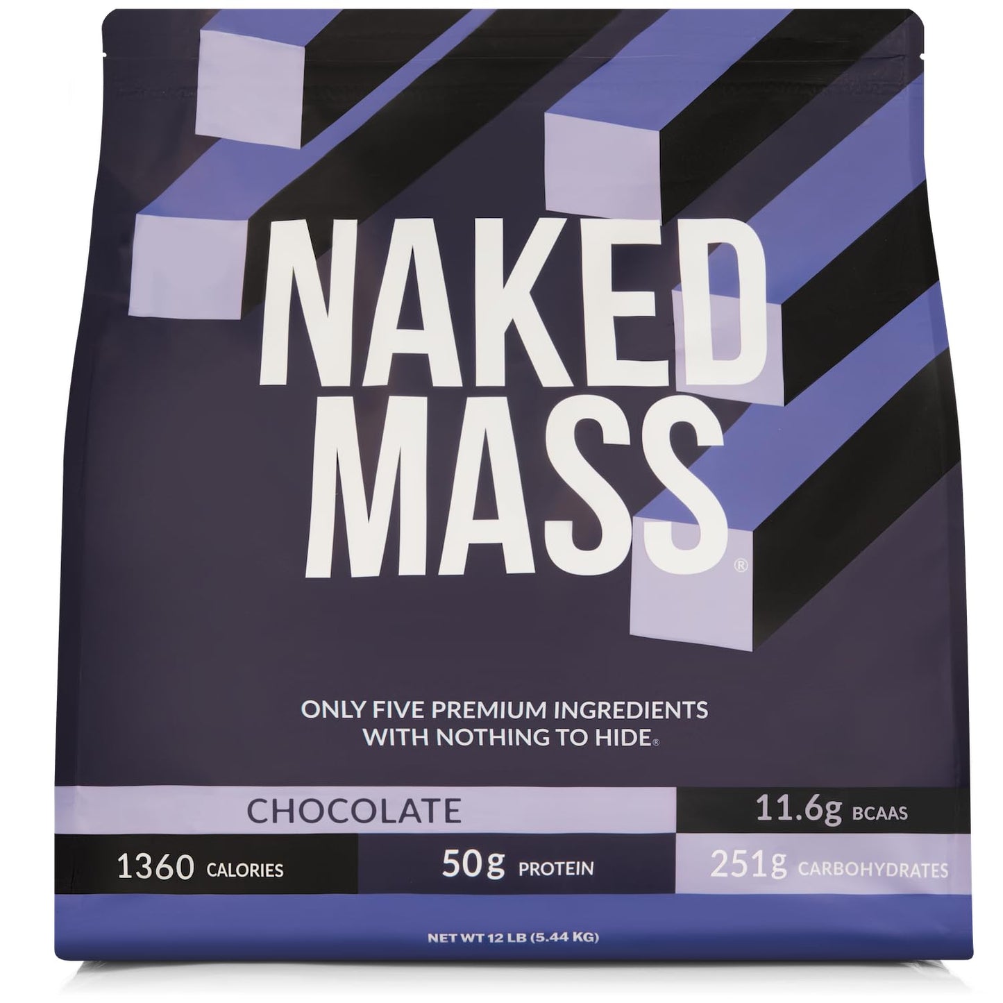 NAKED Chocolate Mass Gainer - All Natural Weight Gainer Protein Powder