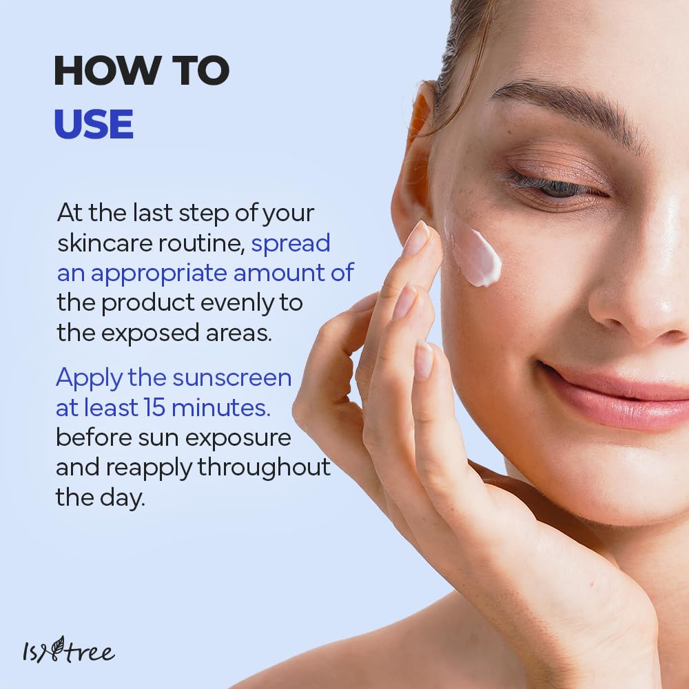 ISNTREE Hyaluronic Acid Daily Sun Gel 50ml, 1.69 fl oz | SPF 30 | Korean Skincare | Moisturizing | No White Cast | Lightweight | Mild Formula | Daily SPF | Korean Sunscreen | Broad Spectrum