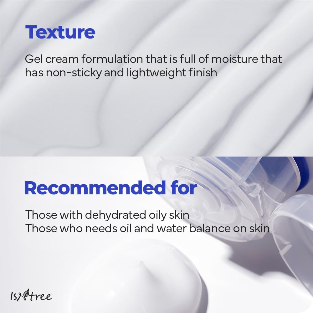 IsNtree Hyaluronic Acid Aqua Gel Cream 100ml, 3.38 fl oz | Korean Skincare | Lightweight Moisturizer | Quick-Absorbing Hydration | For Oily to Combination Skin