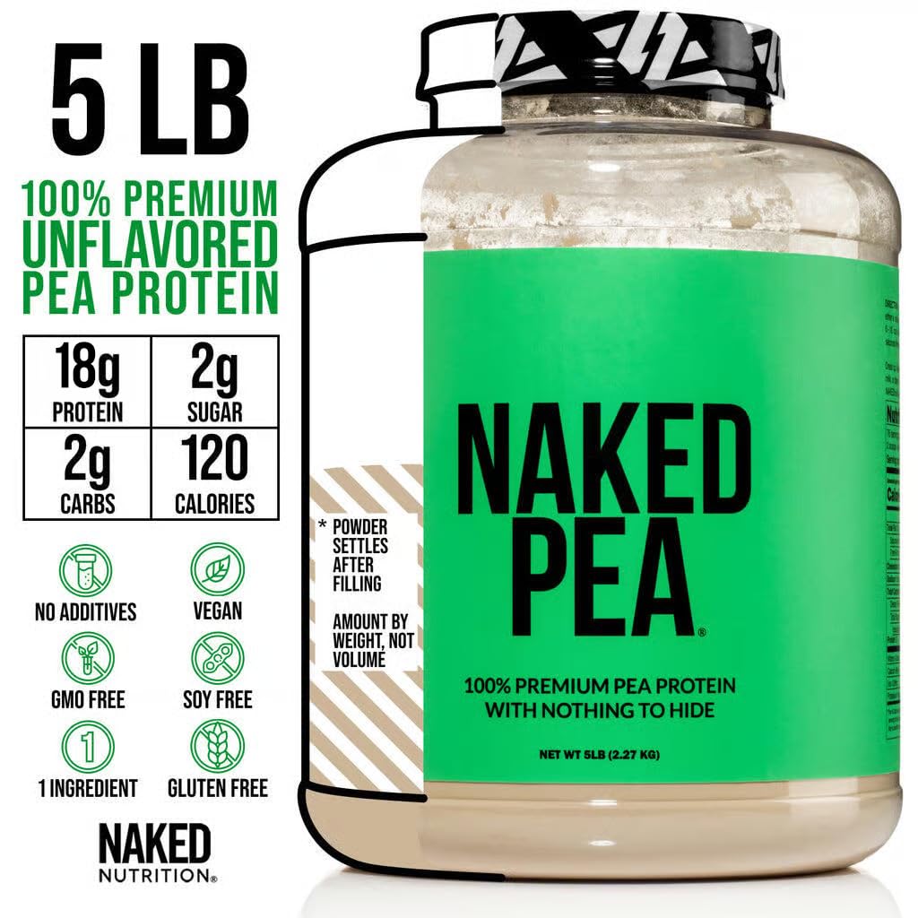 NAKED Pea - 5LB 100% Pea Protein Powder from North American Farms