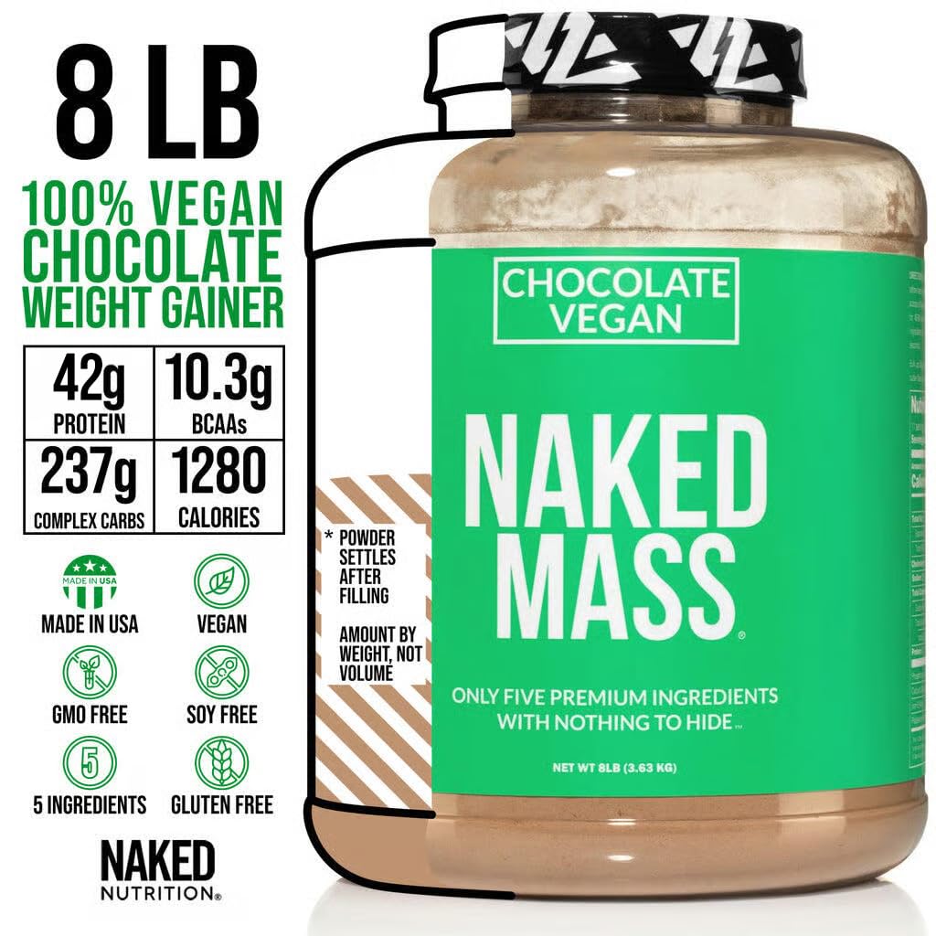 NAKED Vegan Mass - Natural Vegan Weight Gainer Protein Powder