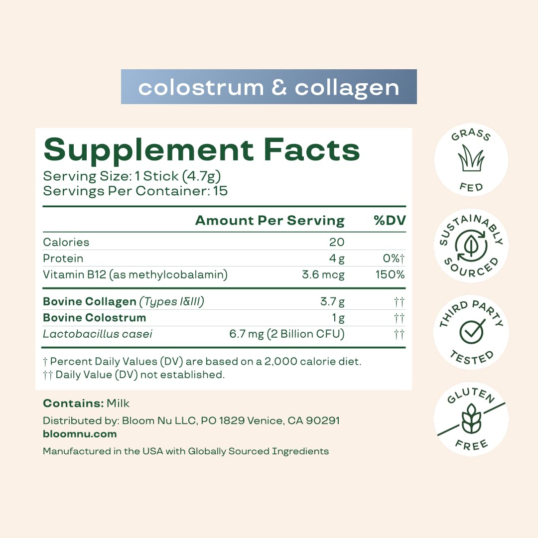 Bloom Nutrition Bovine Colostrum Powder