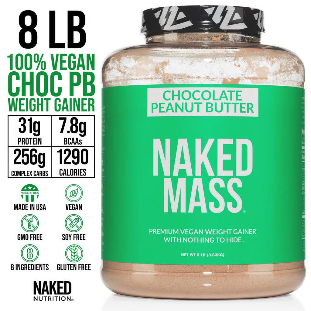 NAKED Vegan Mass - Natural Vegan Weight Gainer Protein Powder