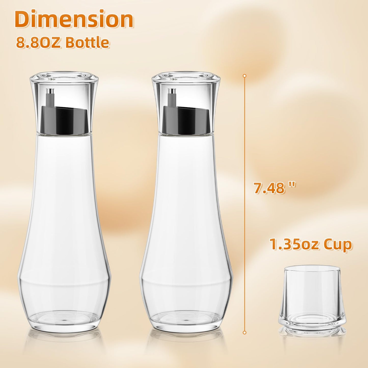 VITVITI Glass Mouthwash Decanter for Bathroom (2 ea)