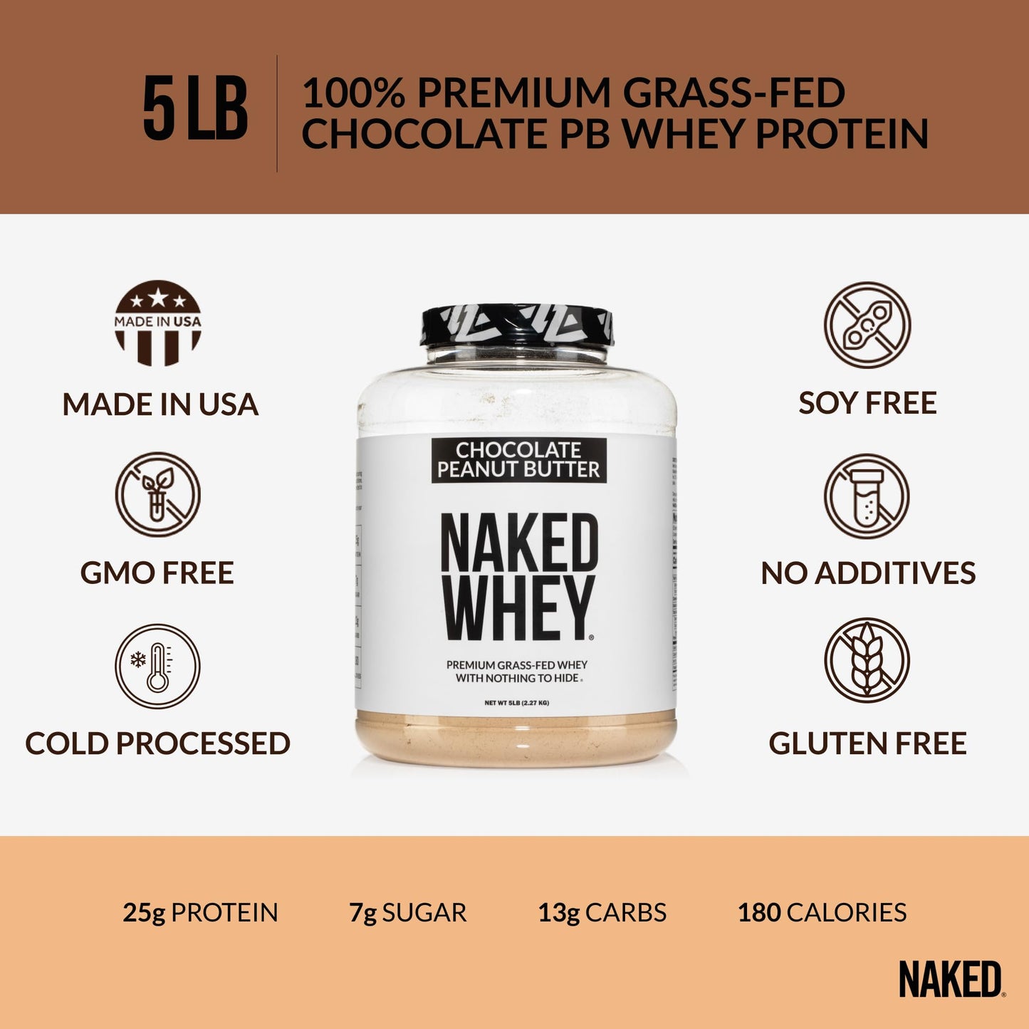 NAKED Whey Vanilla Protein Powder - Grass Fed