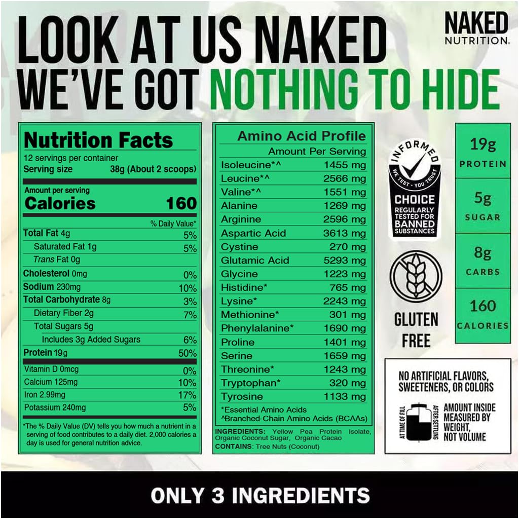 NAKED Pea - 5LB 100% Pea Protein Powder from North American Farms