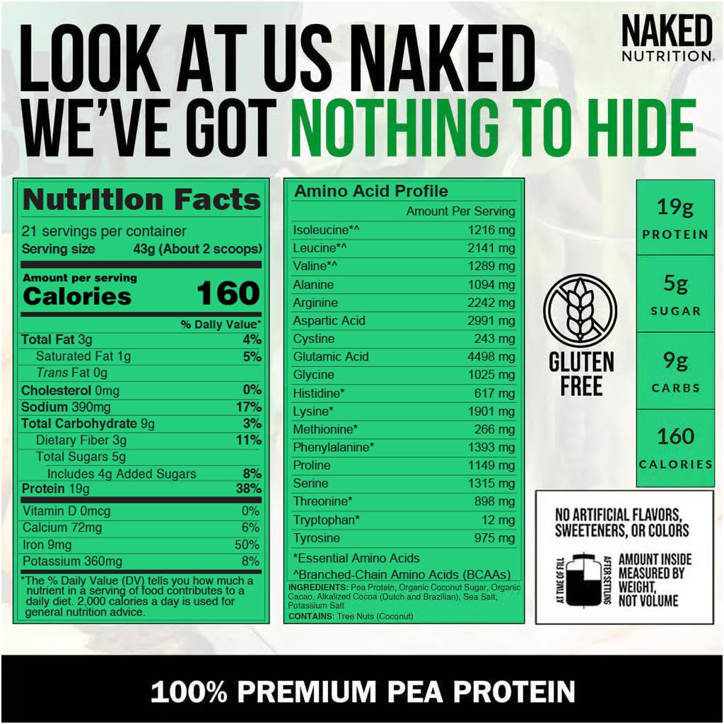 NAKED Pea - 5LB 100% Pea Protein Powder from North American Farms