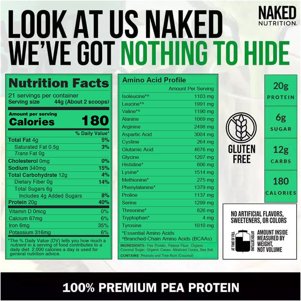 NAKED Pea - 5LB 100% Pea Protein Powder from North American Farms