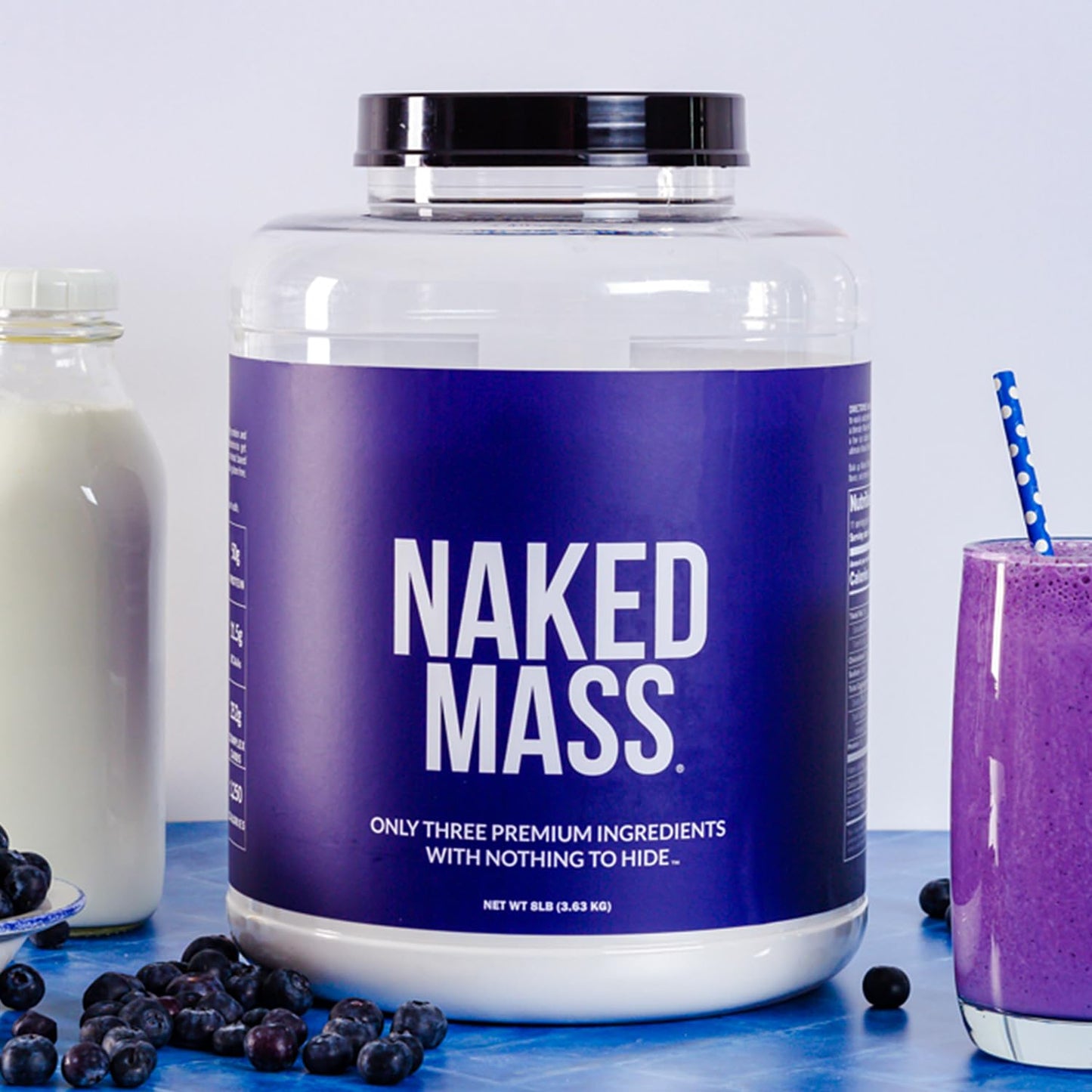 NAKED Chocolate Mass Gainer - All Natural Weight Gainer Protein Powder