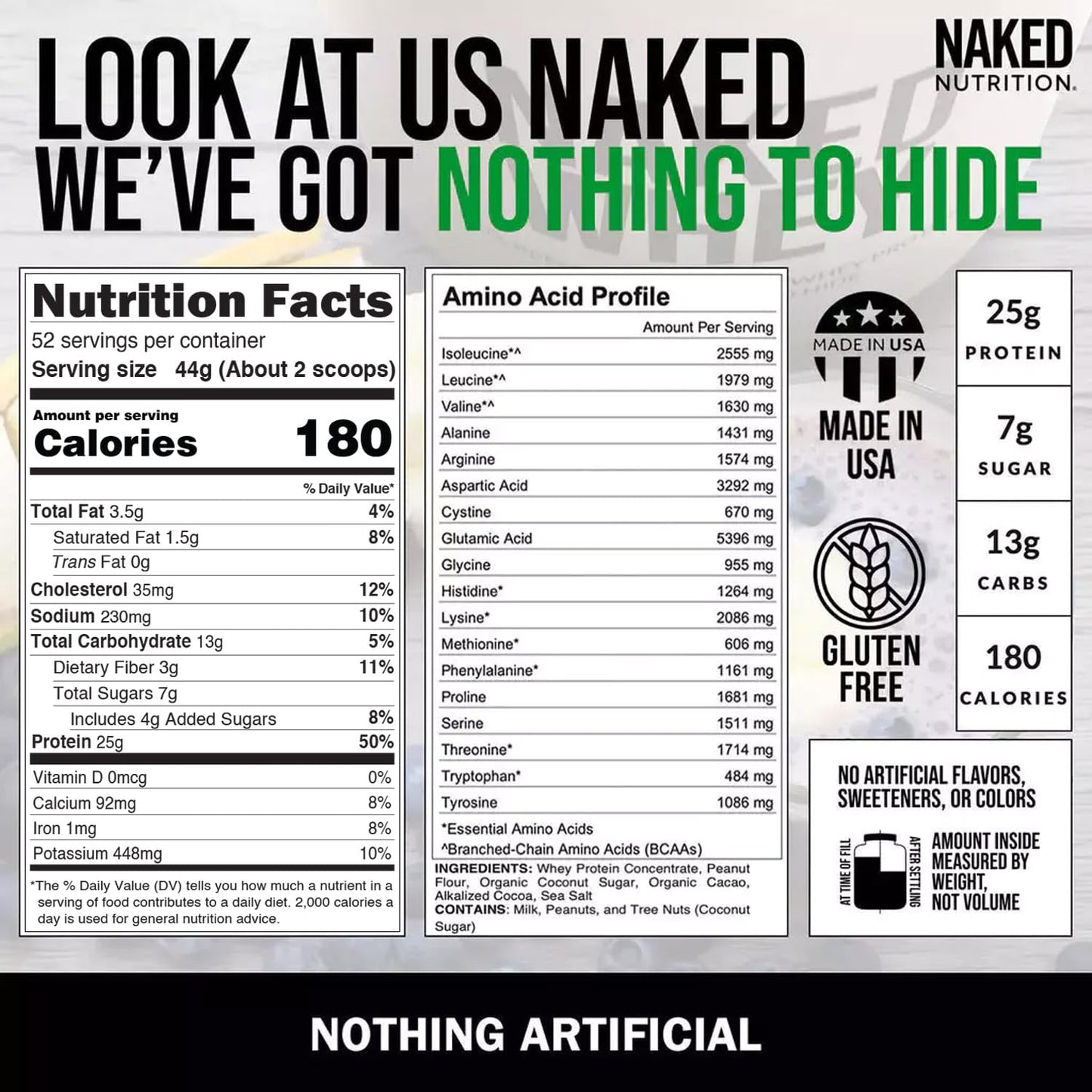 NAKED Whey Vanilla Protein Powder - Grass Fed
