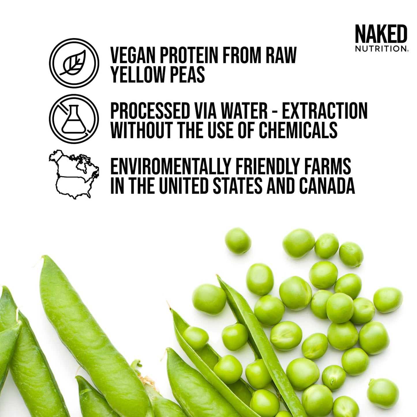 NAKED Pea - 5LB 100% Pea Protein Powder from North American Farms