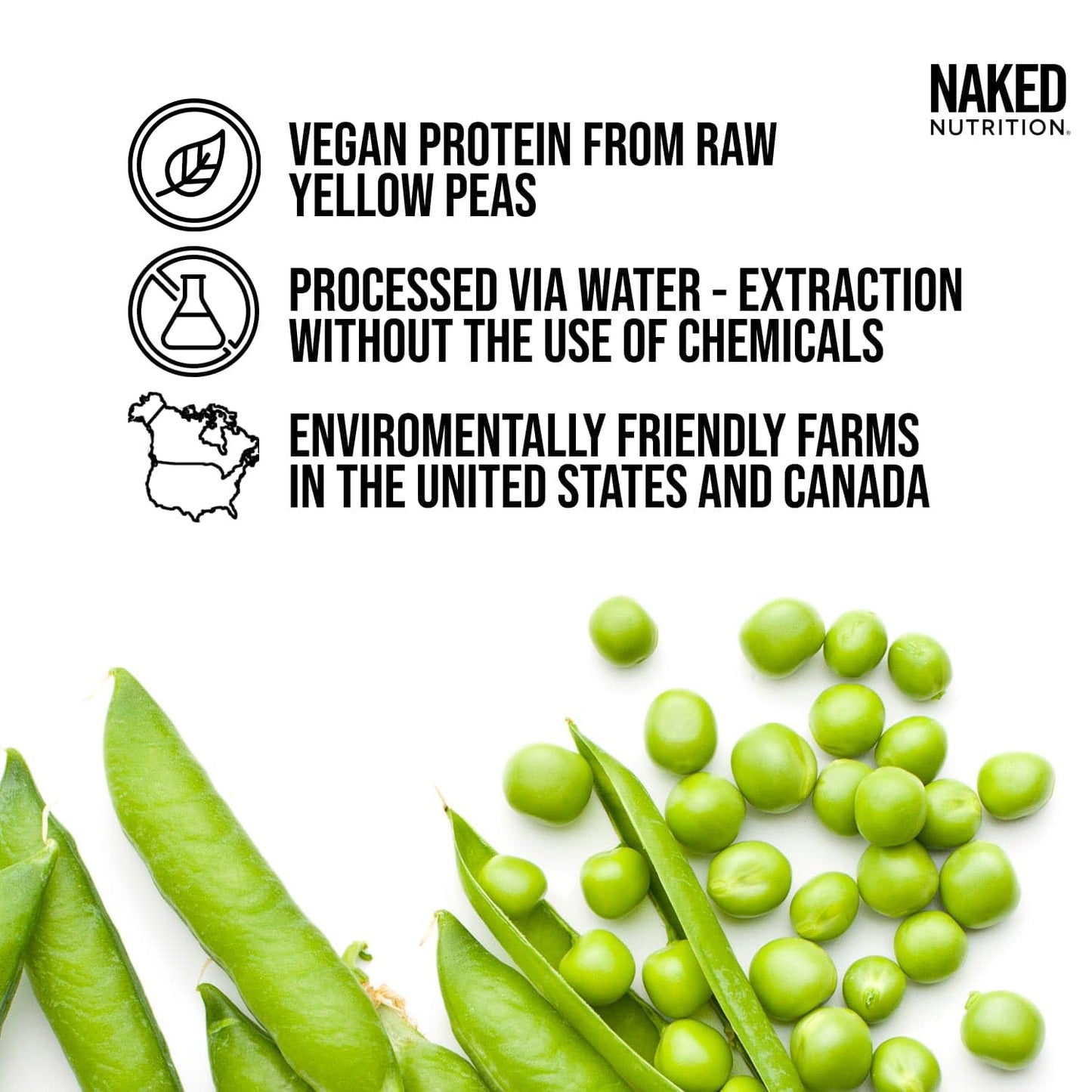 NAKED Pea - 5LB 100% Pea Protein Powder from North American Farms