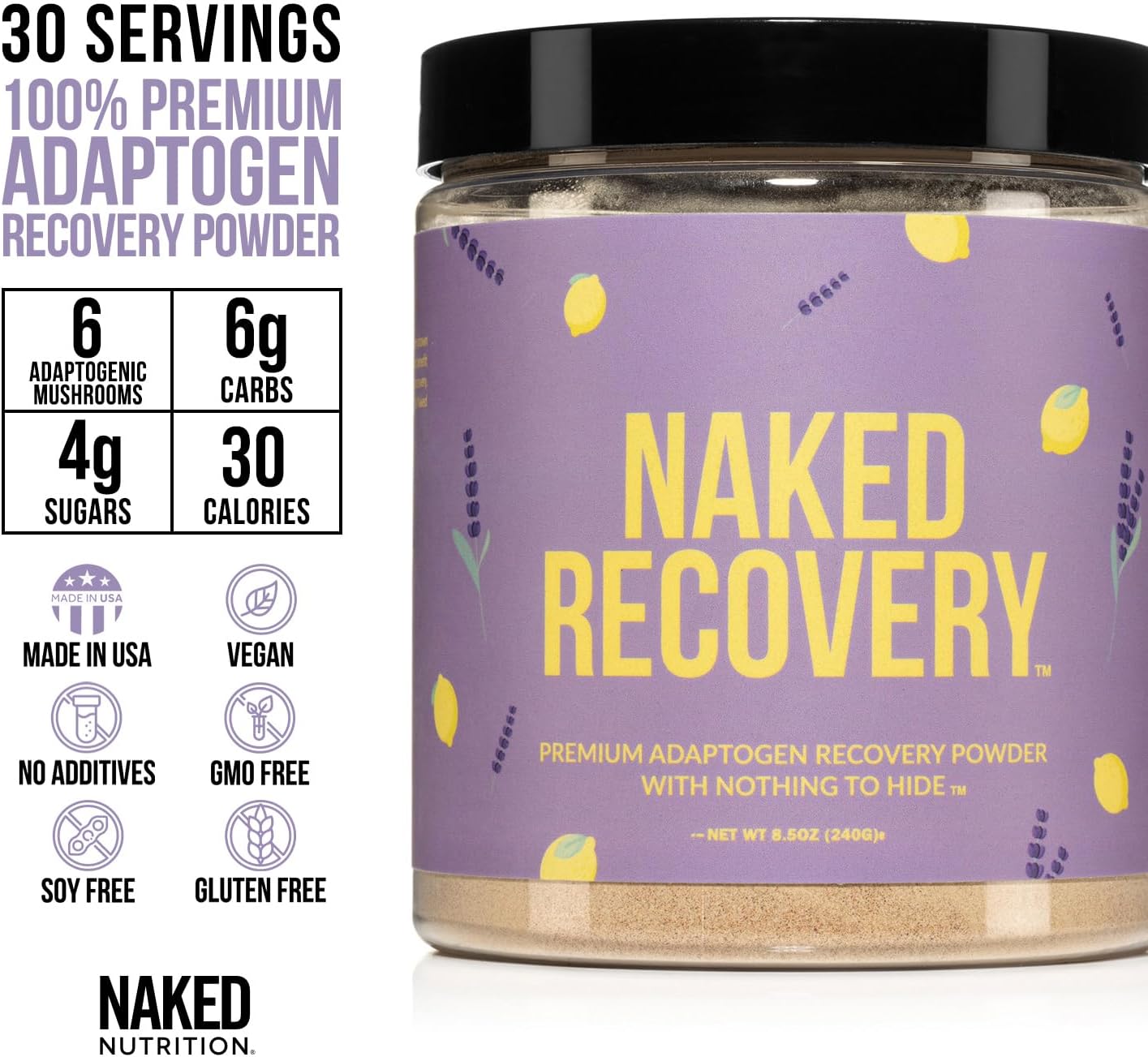 NAKED Recovery - Mushroom Supplement Powder