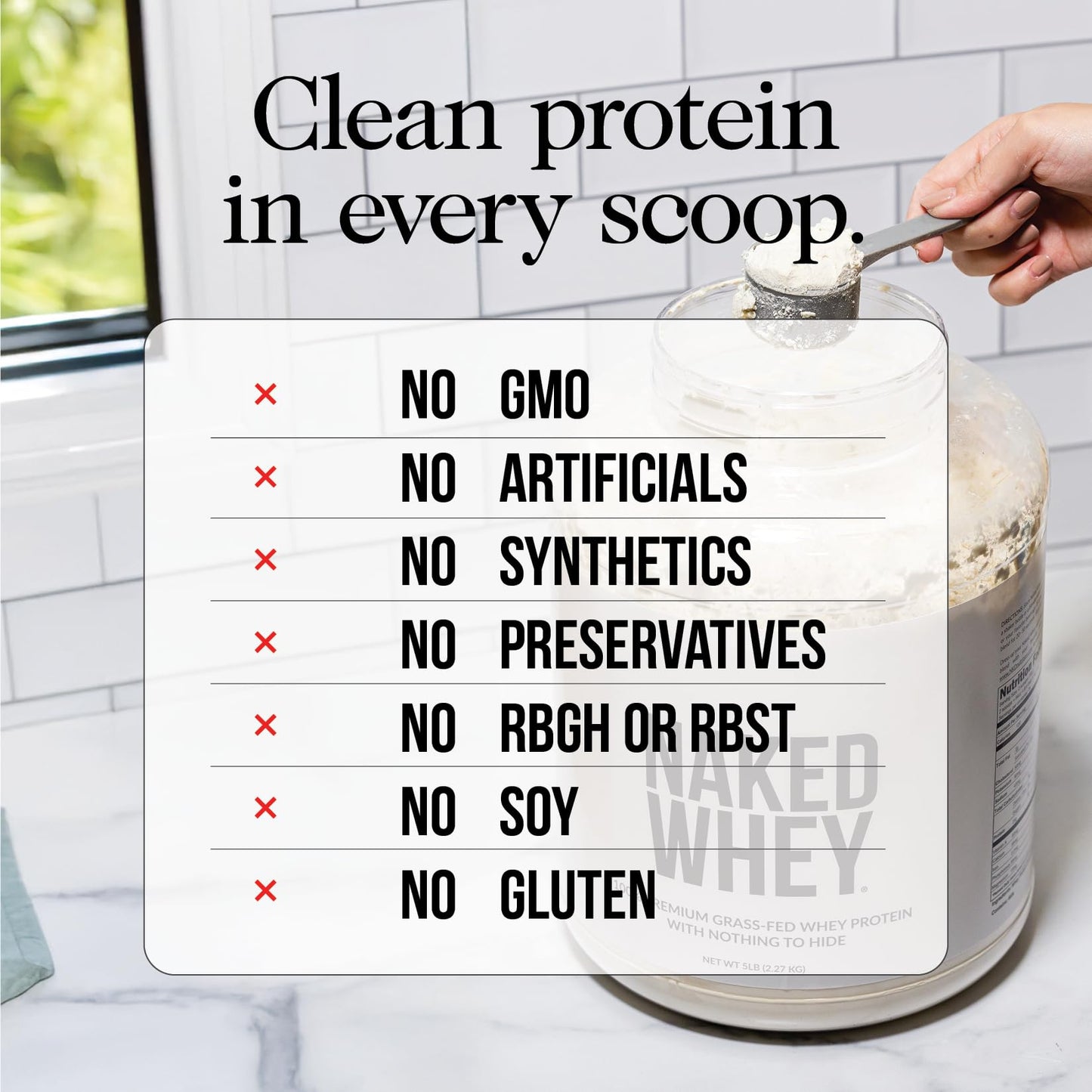 NAKED Whey Vanilla Protein Powder - Grass Fed