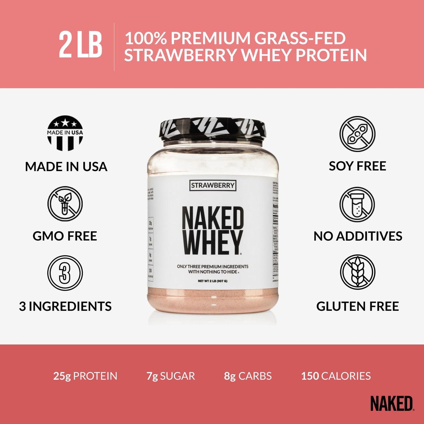 NAKED Whey Vanilla Protein Powder - Grass Fed