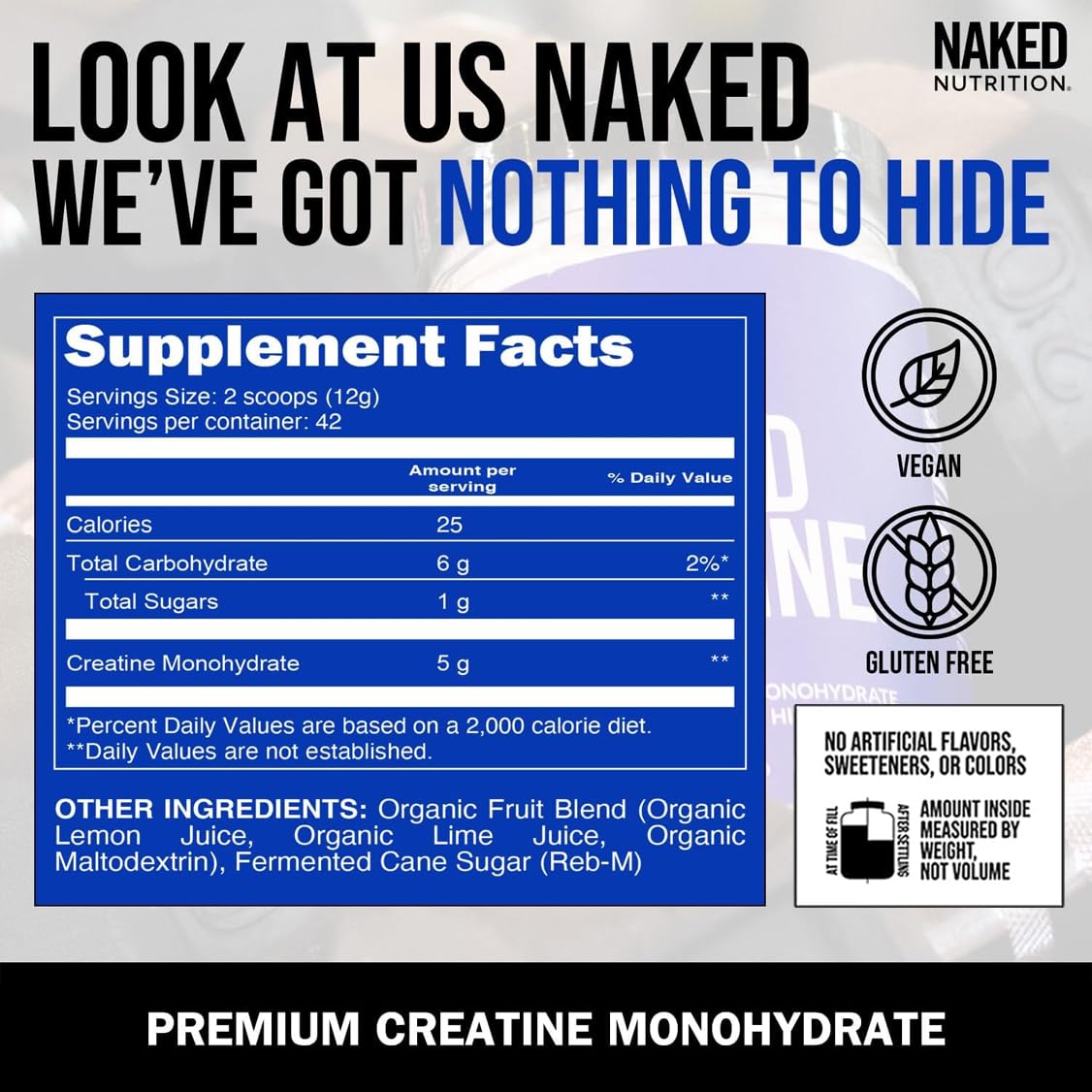 NAKED Pure Micronized Creatine Monohydrate