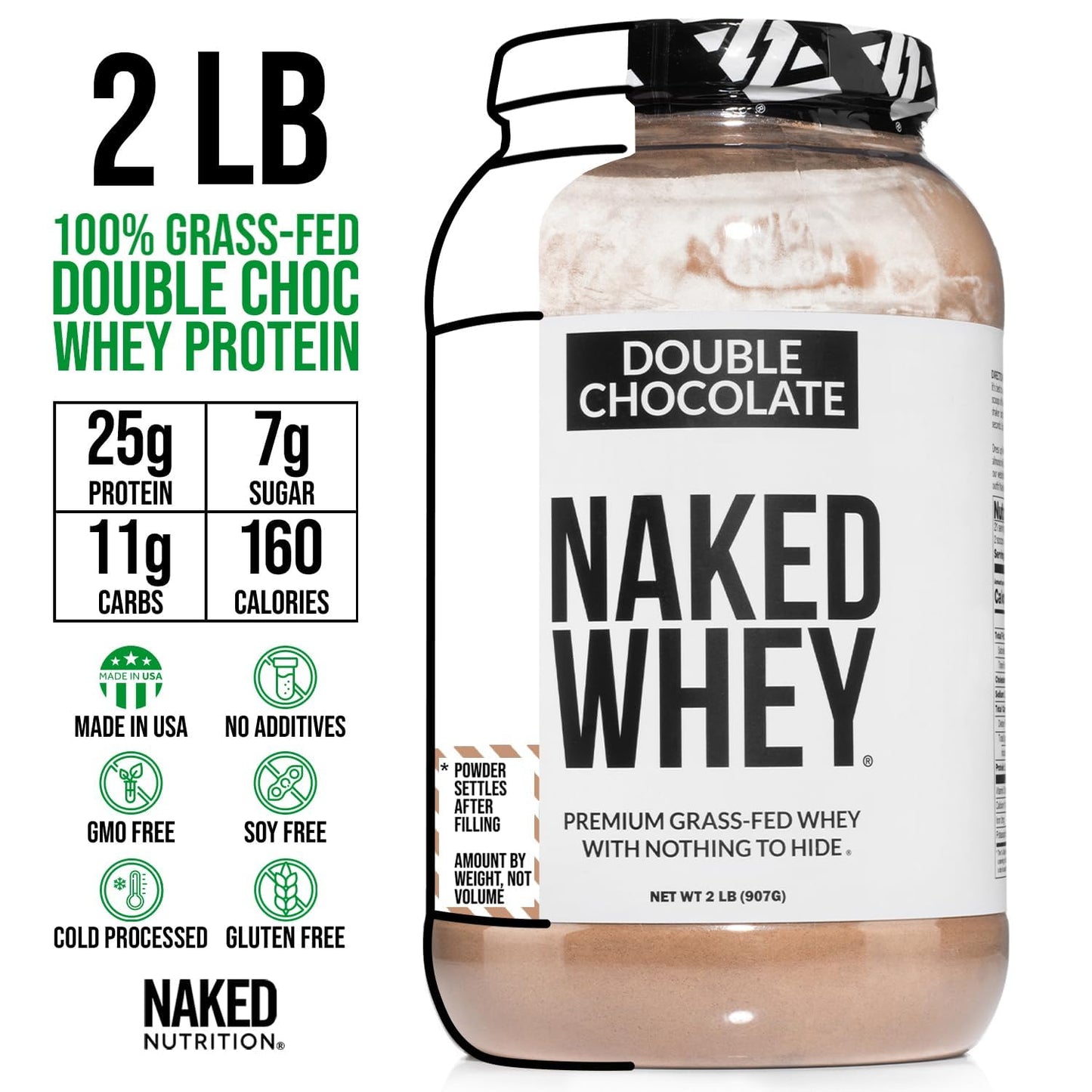 NAKED Whey Vanilla Protein Powder - Grass Fed