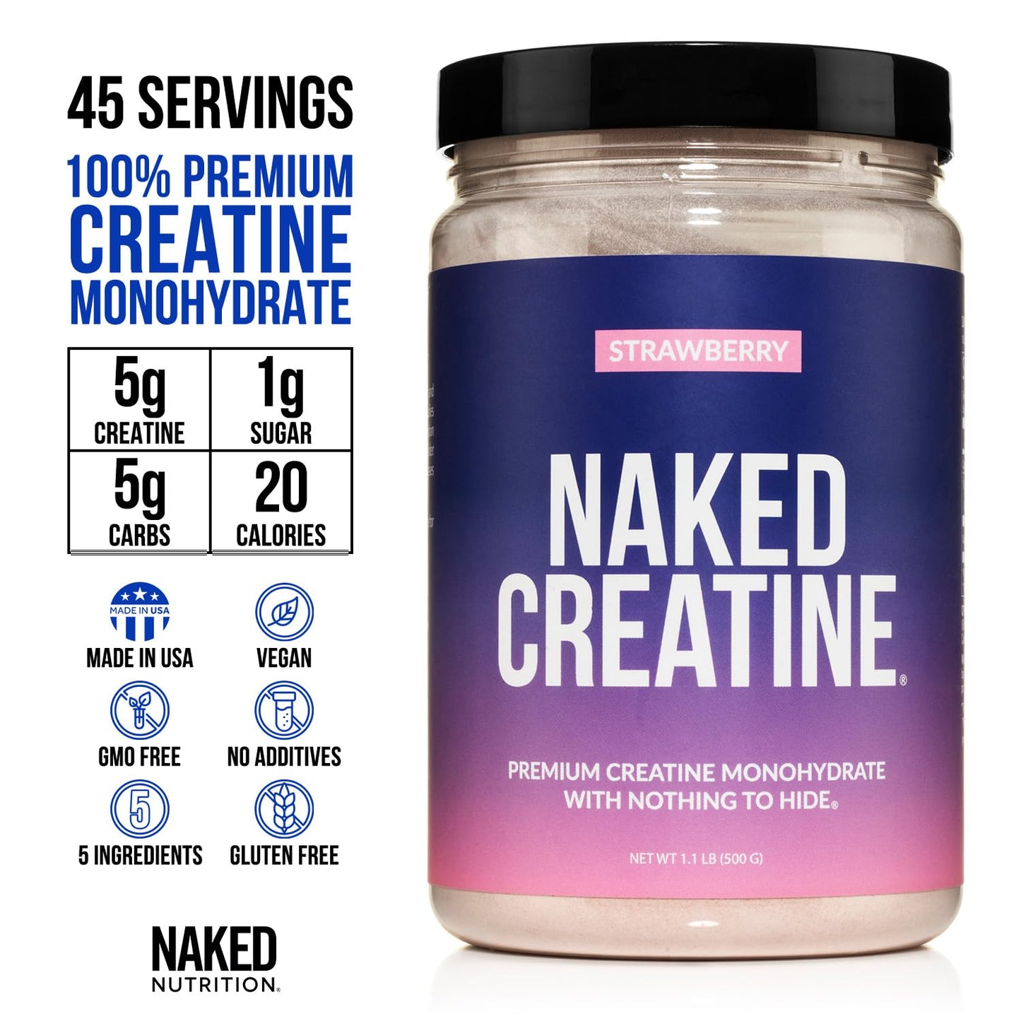NAKED Pure Micronized Creatine Monohydrate