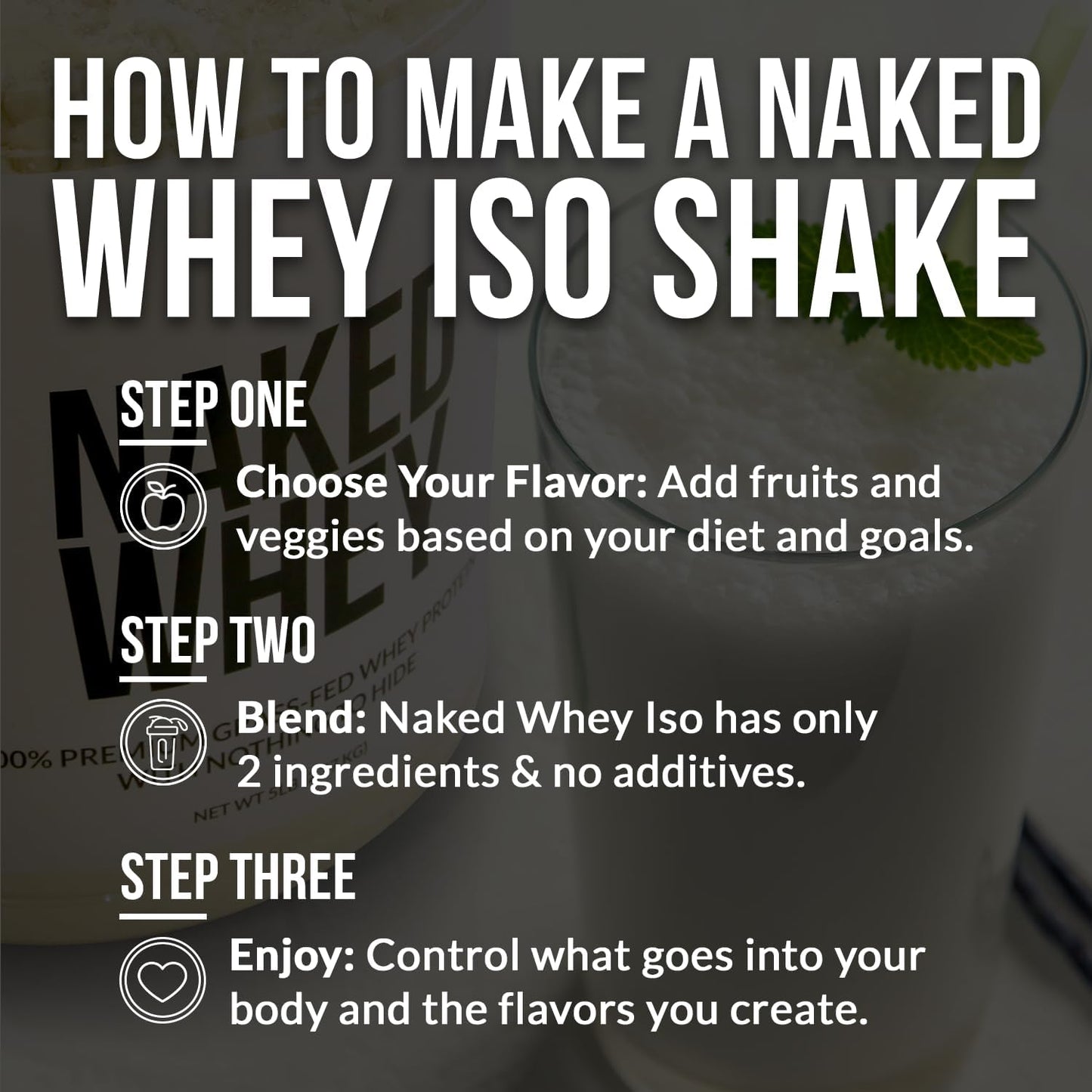 NAKED Whey Isolate Protein - Grass-Fed