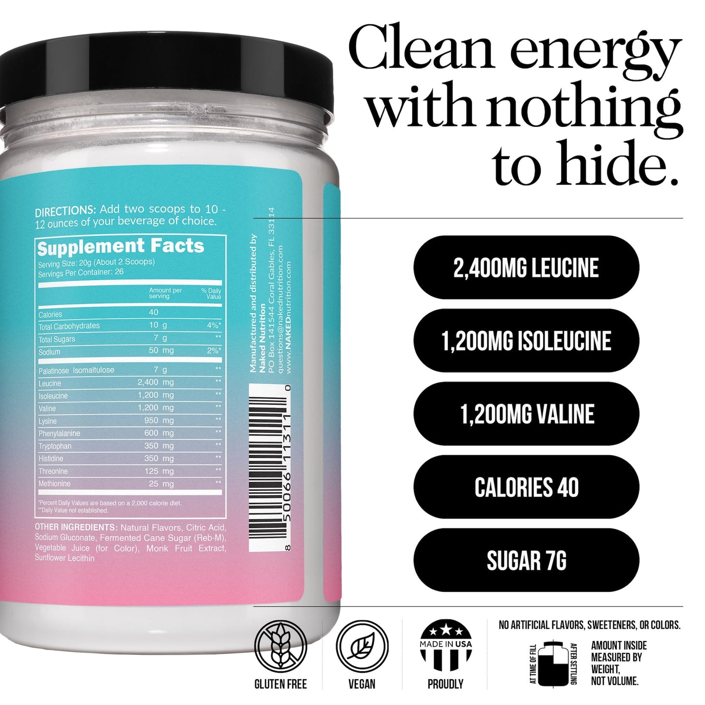 NAKED EAAs Amino Acids Powder
