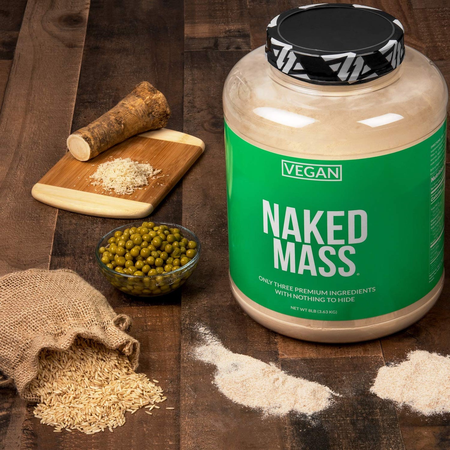 NAKED Vegan Mass - Natural Vegan Weight Gainer Protein Powder