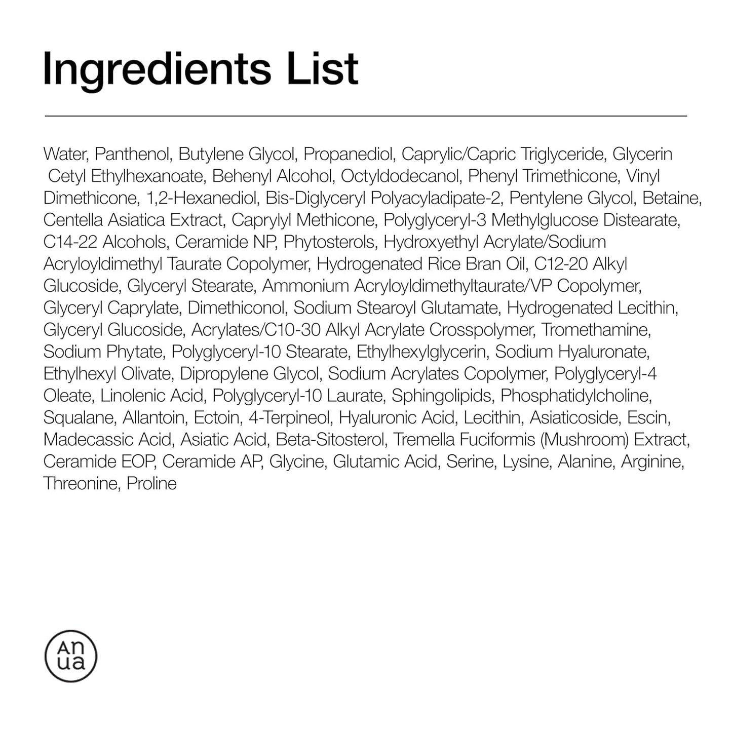 Anua 3 Ceramide Panthenol Moisture Barrier Cream