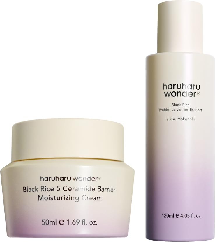 HARUHARU wonder 5 Ceramide Barrier Moisturizing Cream & Probiotics Barrier Essence Bundle