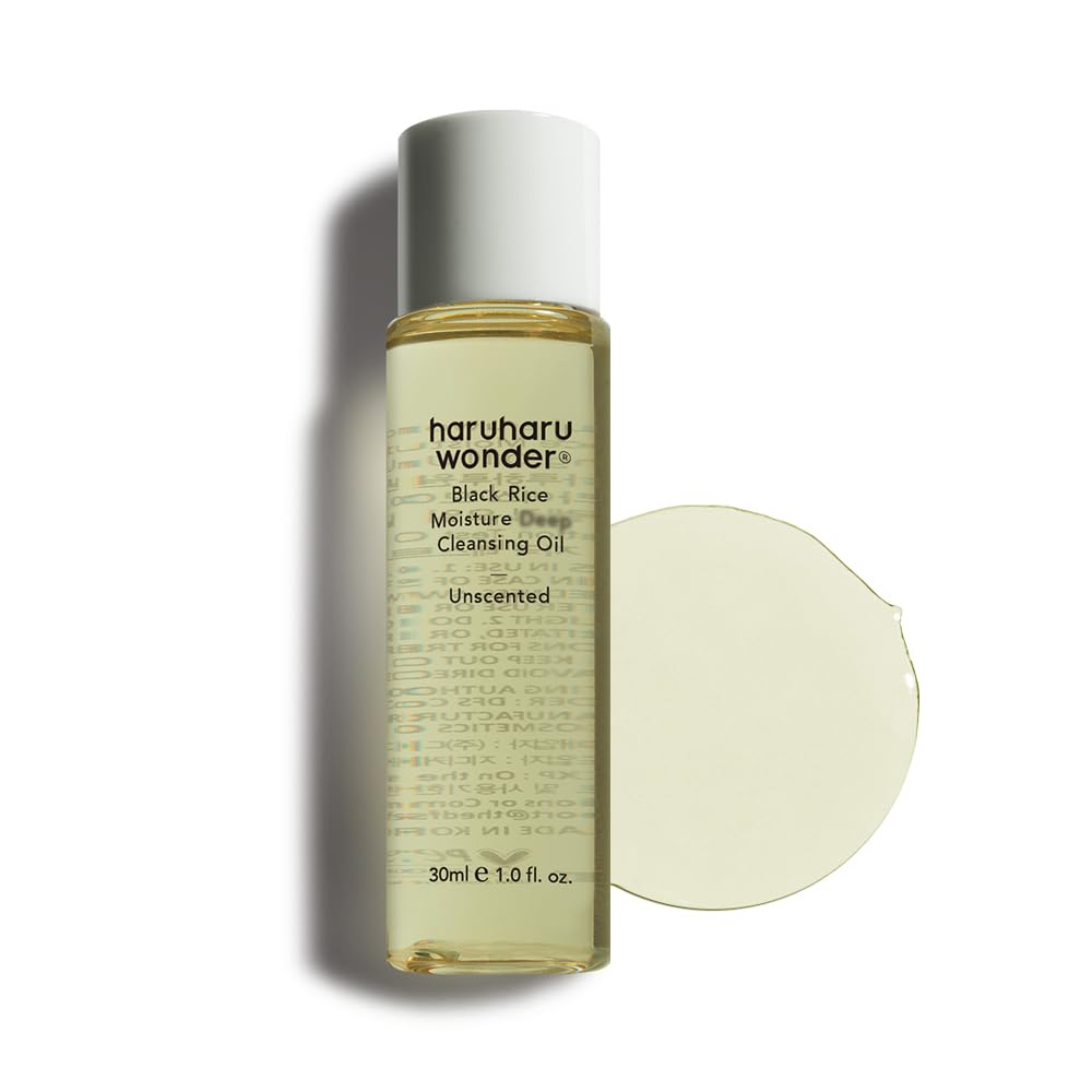 HARUHARU wonder Black Rice Moisture Cleansing Oil, Double Cleansing, Daily Makeup remover, Pore Oil Cleanser, Korean Skincare for sensitive, normal and Oily Skin, 5.1 fl oz