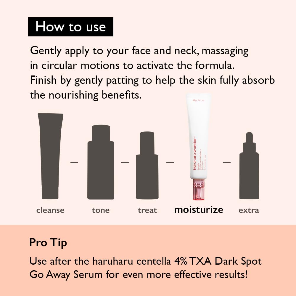 HARUHARU wonder Centella 5% Niacinamide Radiance Gel Cream, Hydrating & Soothing, Ultra-Lightweight, Improves Skin Tone, Pore Minimizer, Oil Control, For All Skin Types, 3.17 fl. Oz