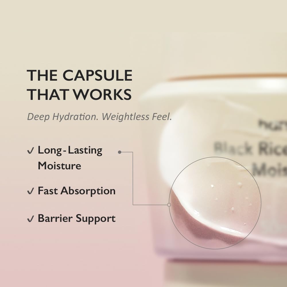 HARUHARU wonder Black Rice 5 Ceramide Barrier Moisturizing Cream, Daily Skin Barrier Care, Long-Lasting Hydration, Soothing & Nourishing, Ceramide Capsules, Korean Skincare 50ml