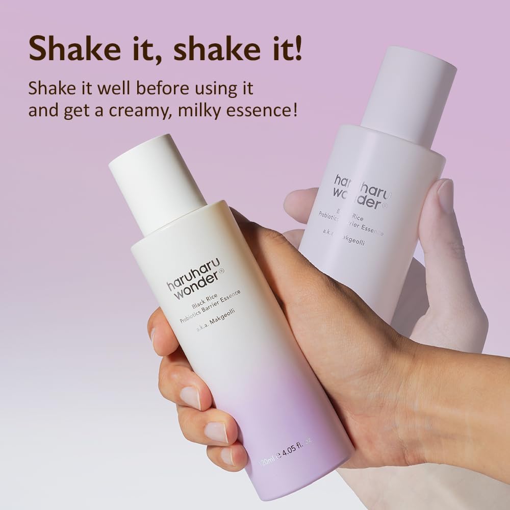 haruharu Wonder Black Rice Probiotics Barrier Essence & AHA Cleansing Gel & Cleansing Oil