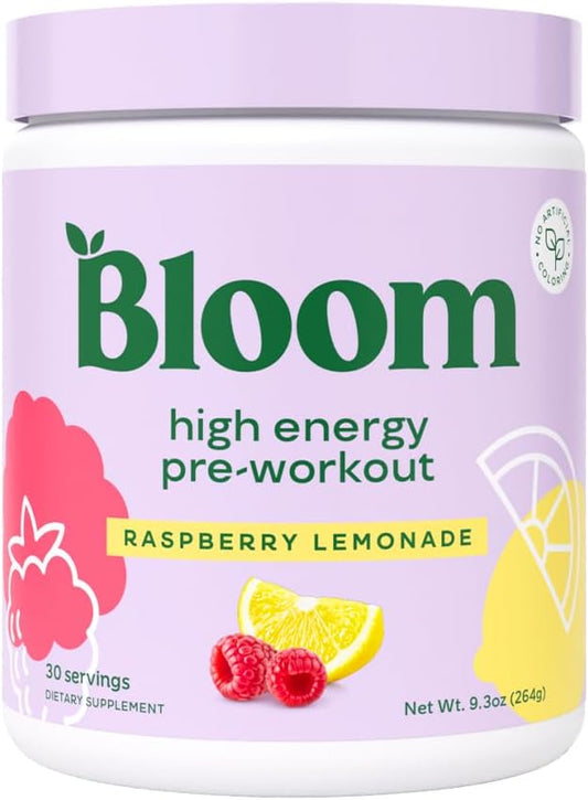 Bloom Nutrition High Energy Pre Workout Drink Mix