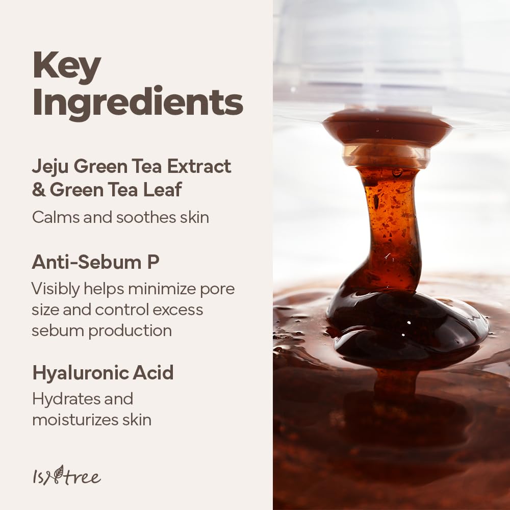 IsNtree Green Tea Fresh Cleanser 120ml 4.05 fl.oz | Green tea extract from Jeju | Contains grind green tea | Mild gel cleanser