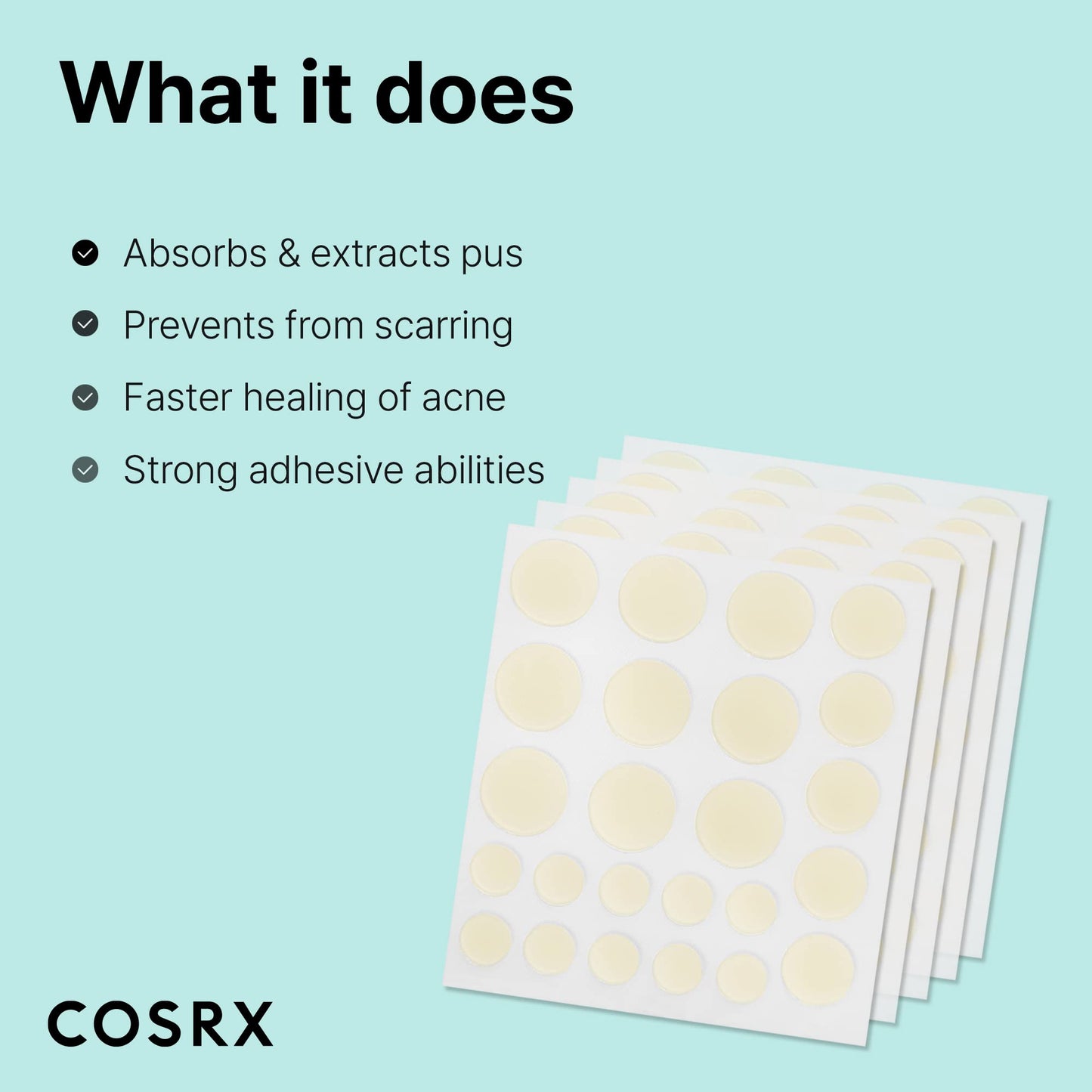 COSRX Acne Pimple Patch Absorbing Hydrocolloid Original (3 Sizes)