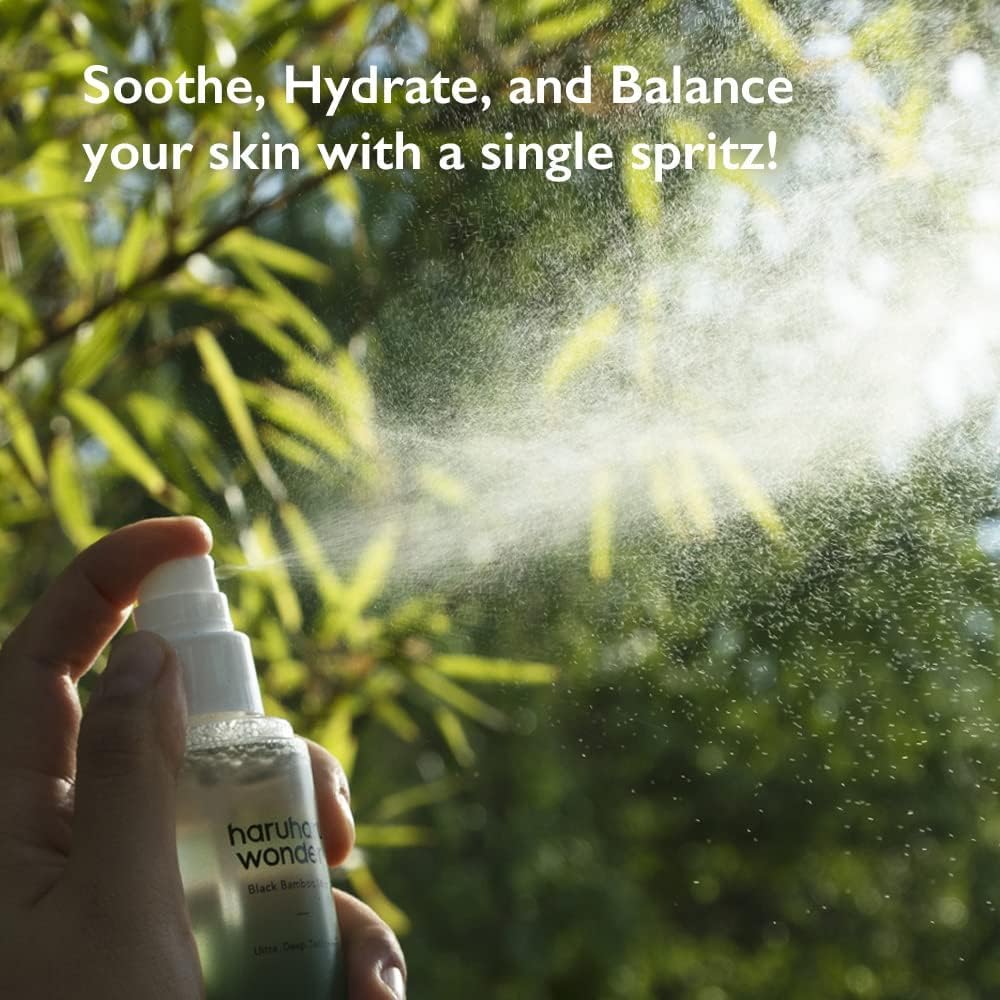 Haruharu Wonder Black Rice Hyaluronic Toner for Sensitive Skin & Black Bamboo Mist Bundle
