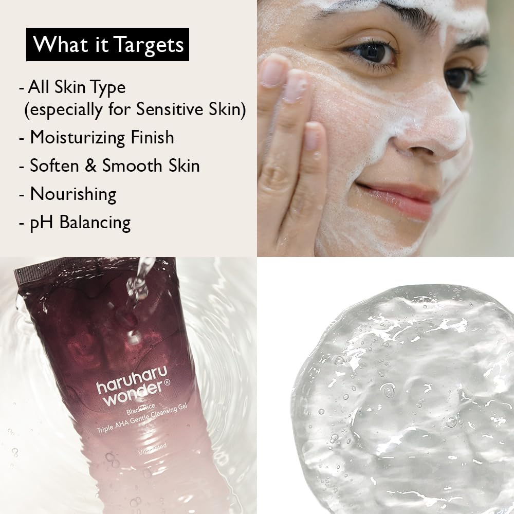 haruharu wonder Centella Cleansing Balm & AHA Cleansing Gel & Toner Fragrance Free Bundle