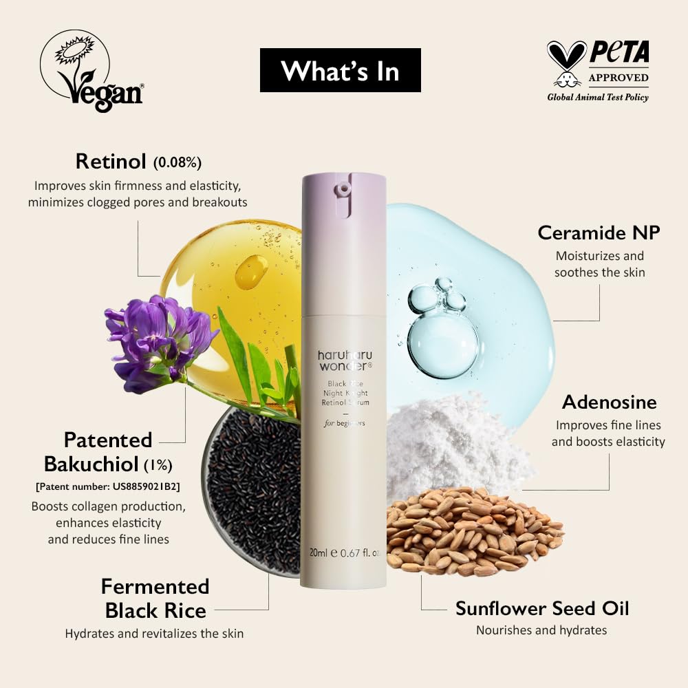 haruharu wonder Night Knight Retinol Serum and Probiotics Barrier Essence Bundle