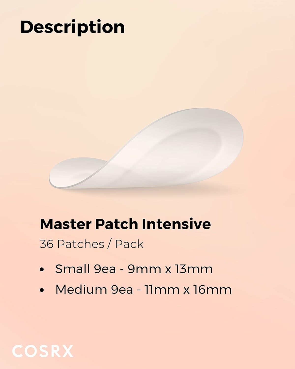 COSRX Master Patch Intensive | Oval-Shaped Hydrocolloid Pimple Patch