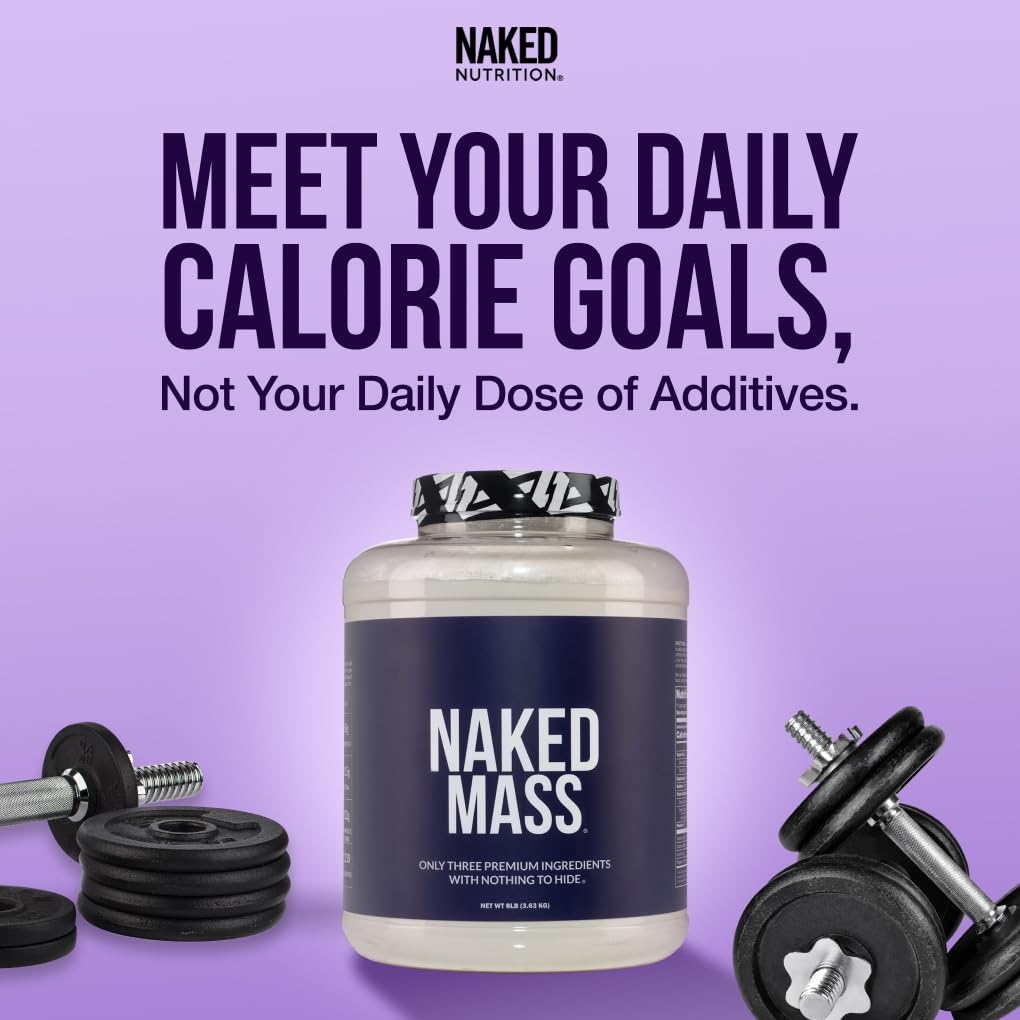 NAKED Chocolate Mass Gainer - All Natural Weight Gainer Protein Powder