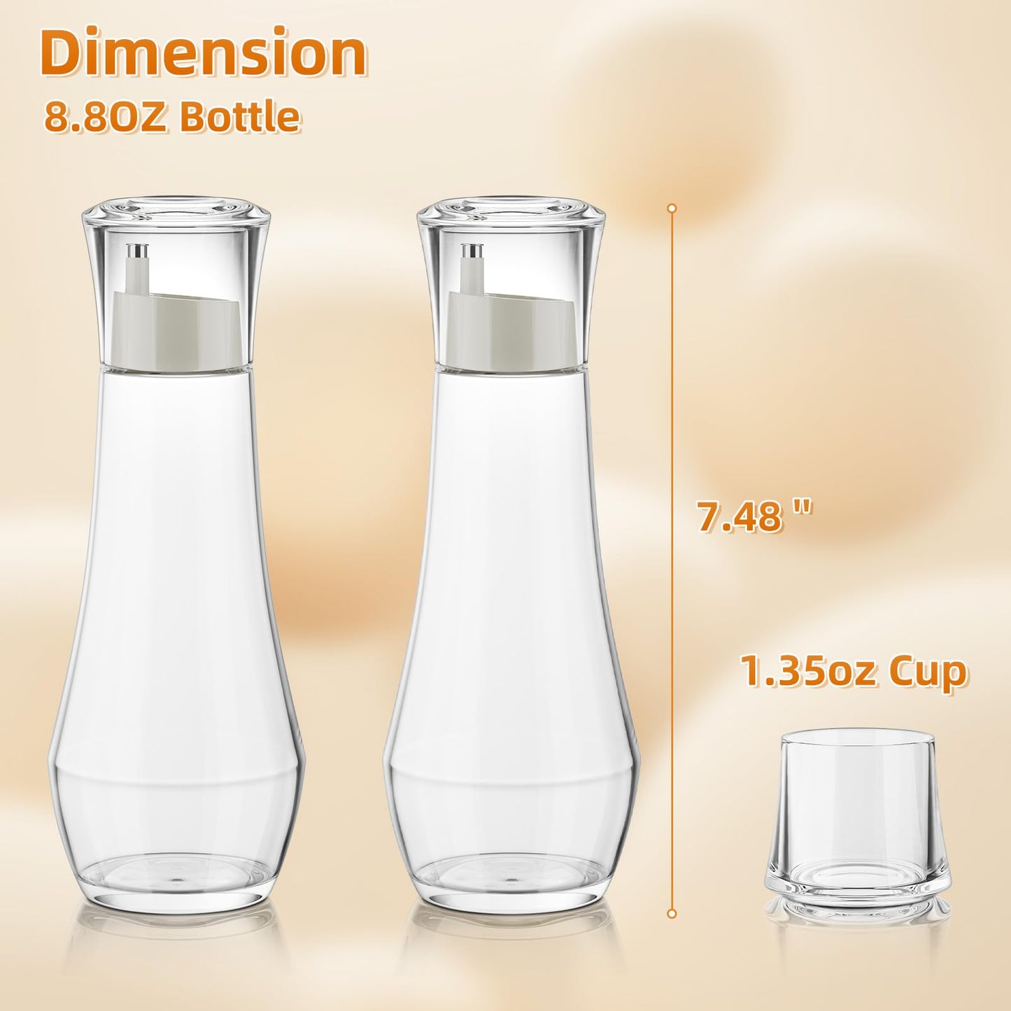 VITVITI Glass Mouthwash Decanter for Bathroom (2 ea)