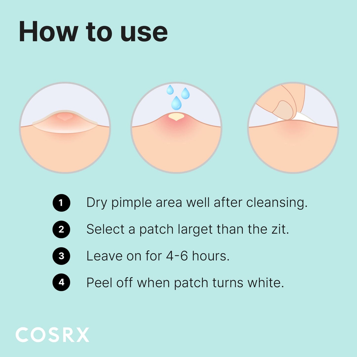 COSRX Acne Pimple Patch Absorbing Hydrocolloid Original (3 Sizes)