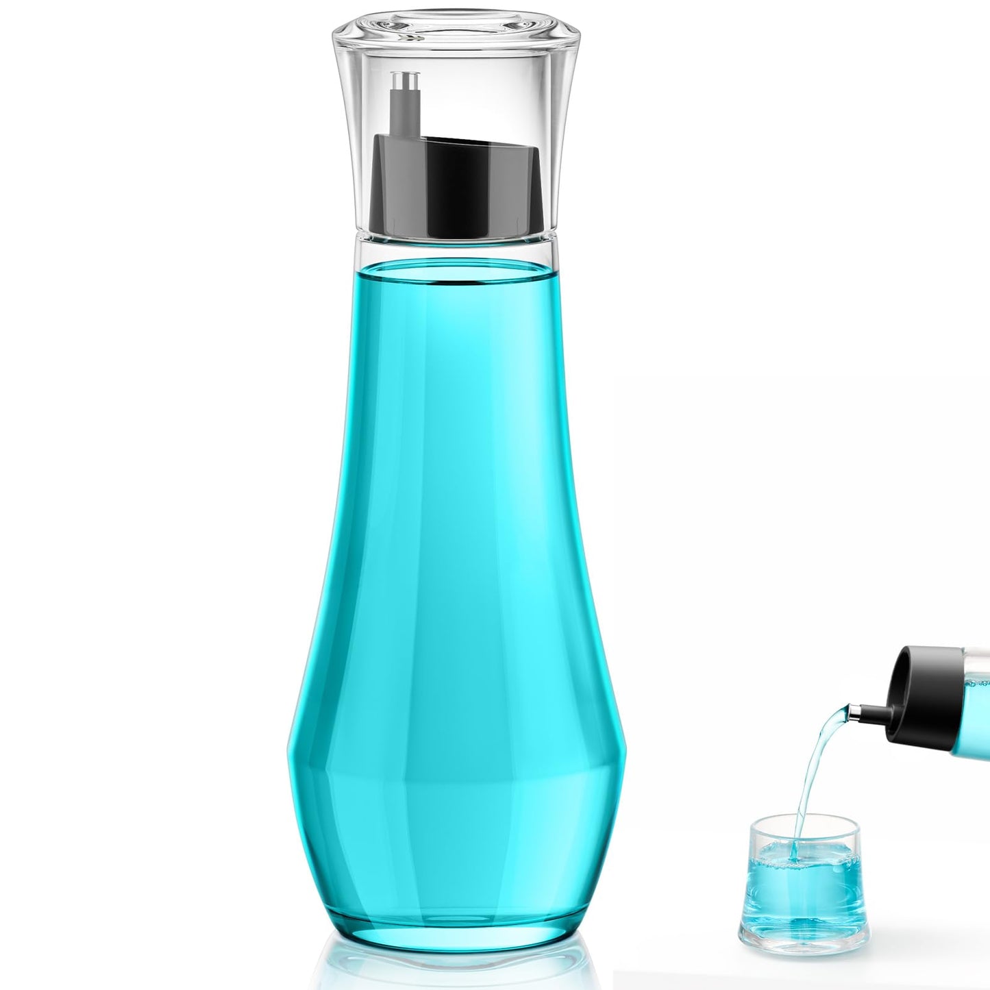 VITVITI Glass Mouthwash Decanter for Bathroom (2 ea)